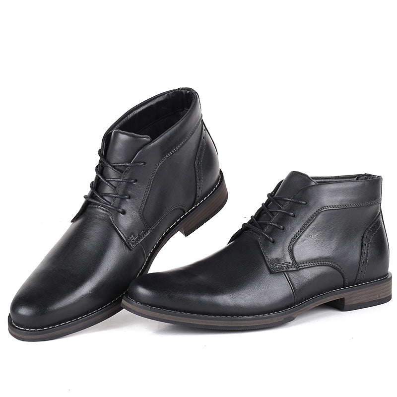 Men's Business Casual High Top British Lace-Up Martin Boots