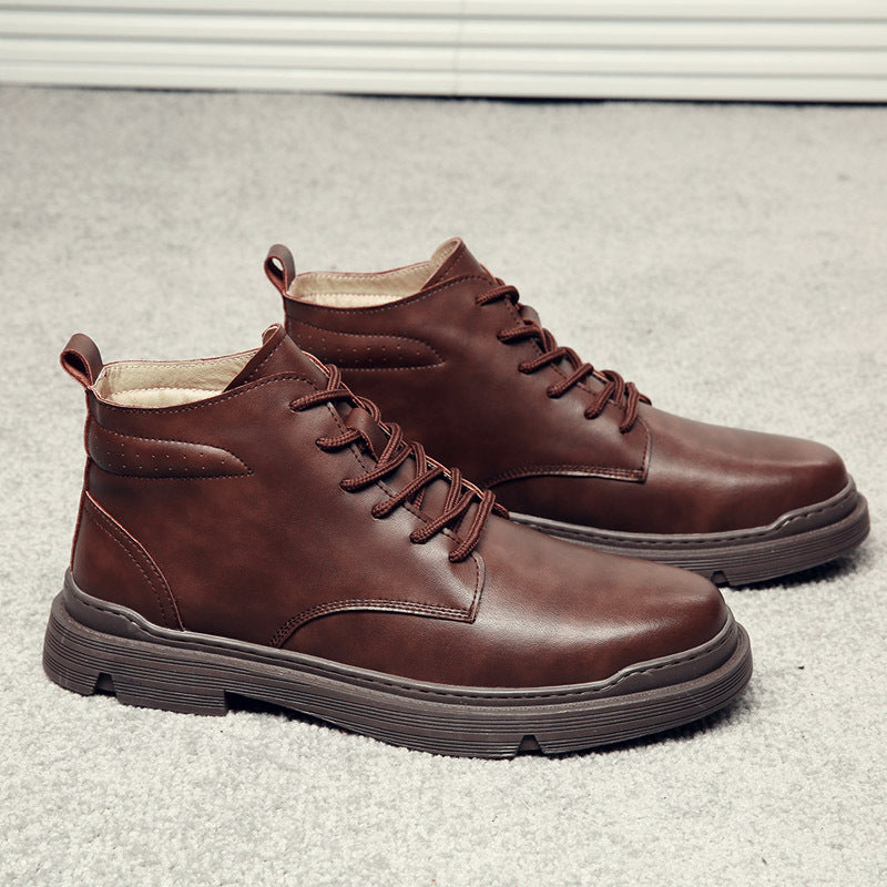 Casual Vintage Men's Warm Leather Martin Boots