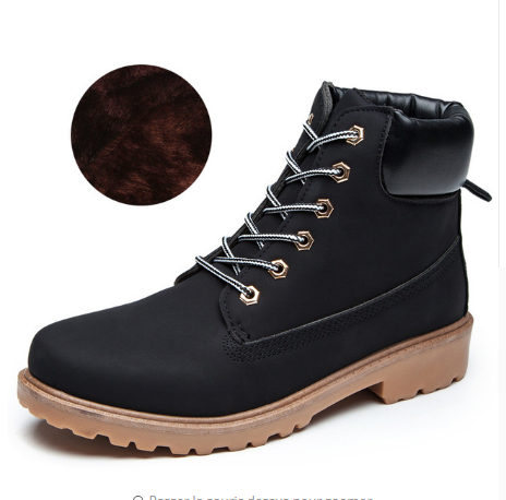 Single boots female PU boots female flat bottom large size pink Martin boots female short boots