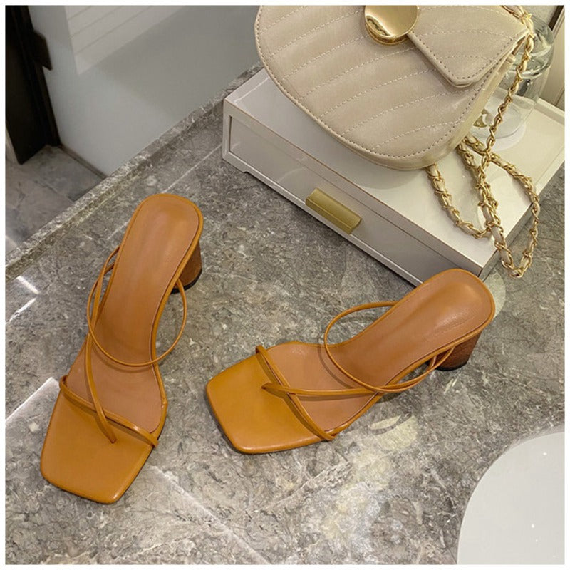 Simple Sandals Fashion Women's Shoes Thick Heel