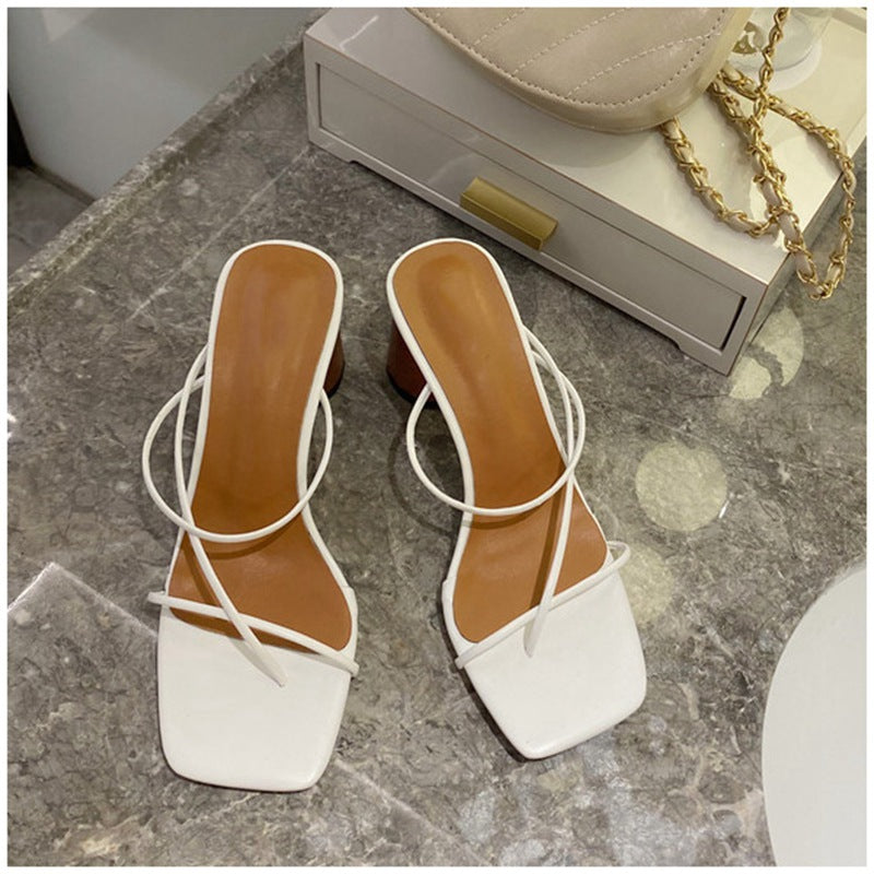 Simple Sandals Fashion Women's Shoes Thick Heel