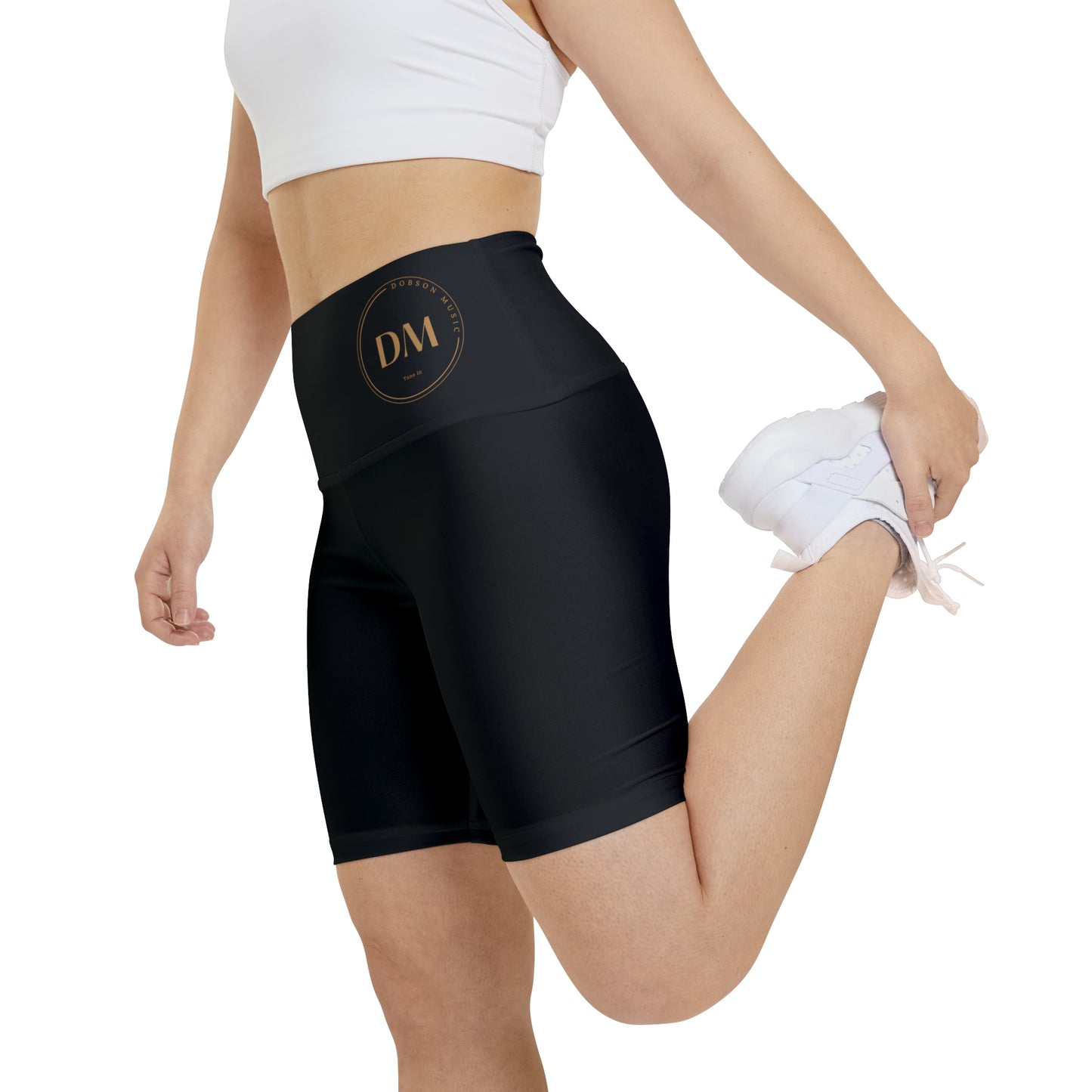 DM Women's Workout Shorts (AOP) - Black