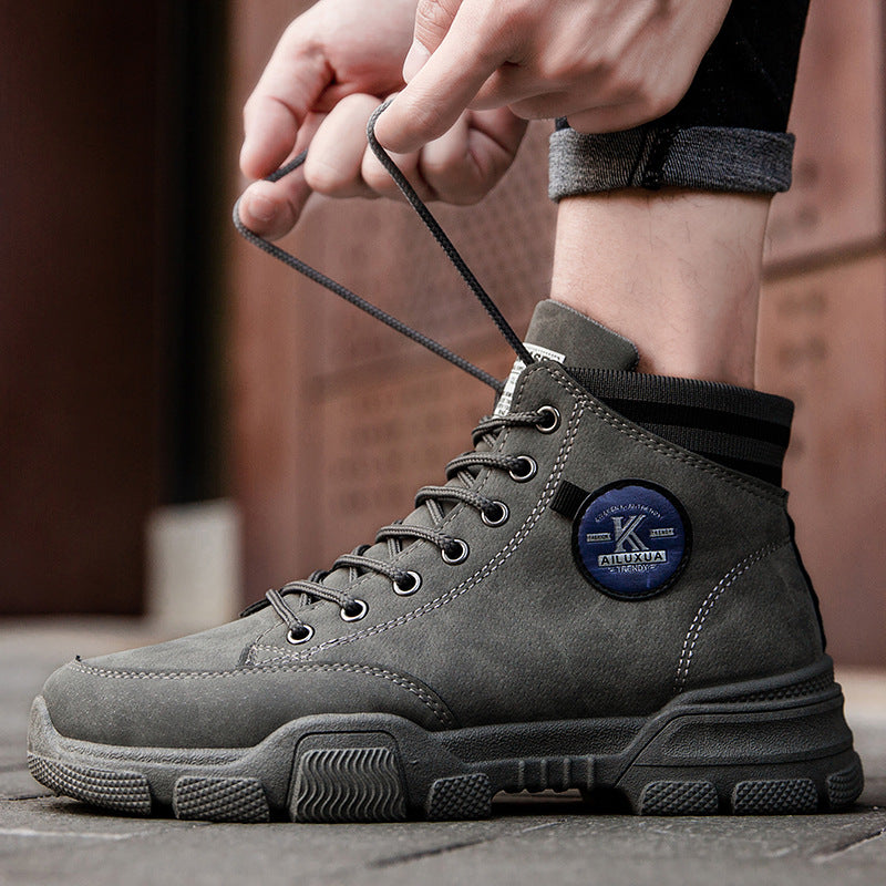 Men's high-top plus velvet padded Martin boots