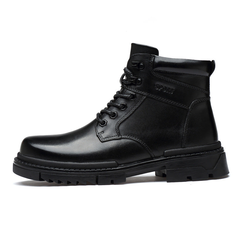 First layer leather Martin boots