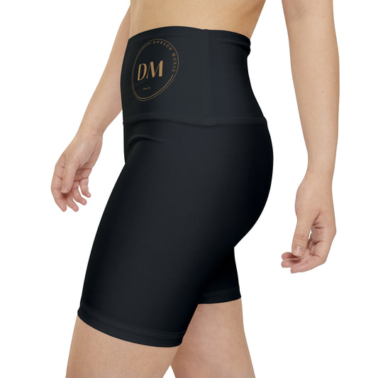 DM Women's Workout Shorts (AOP) - Black