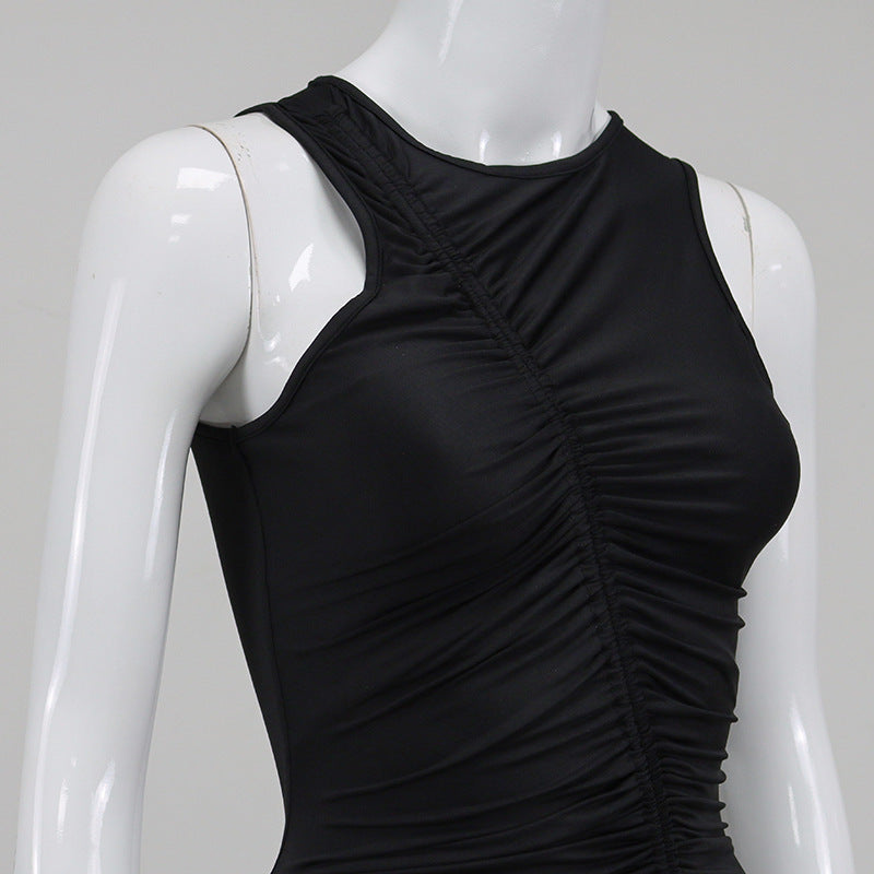 Summer Feminine Pleated Pleated Skirt Dress