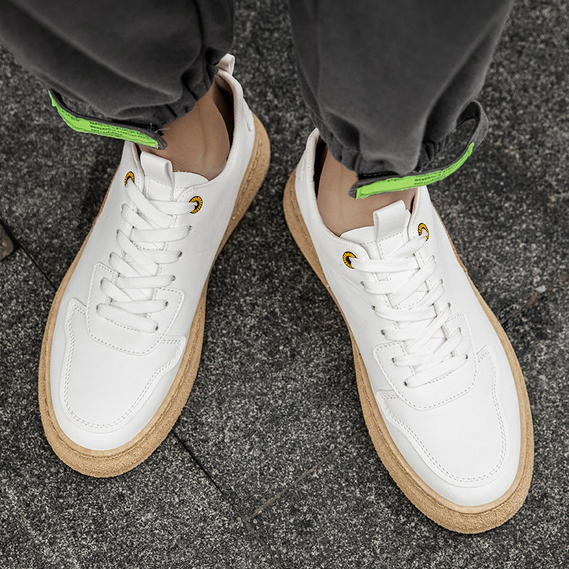 Casual Leather Shoes Construction Site Labor Insurance Tide Shoes