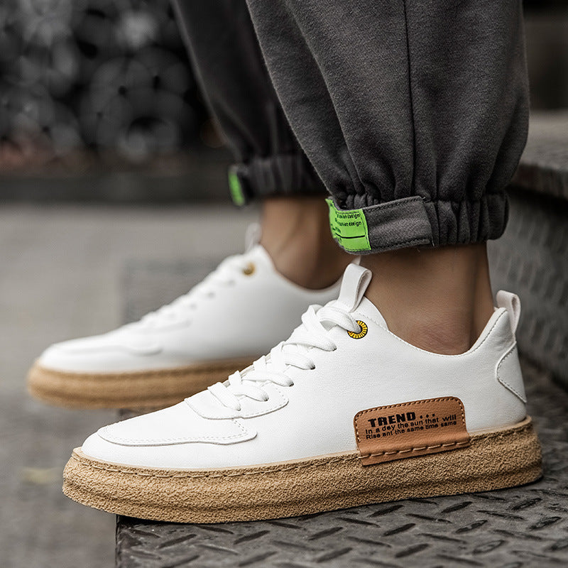 Casual Leather Shoes Construction Site Labor Insurance Tide Shoes