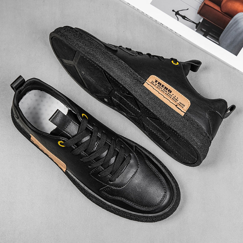 Casual Leather Shoes Construction Site Labor Insurance Tide Shoes