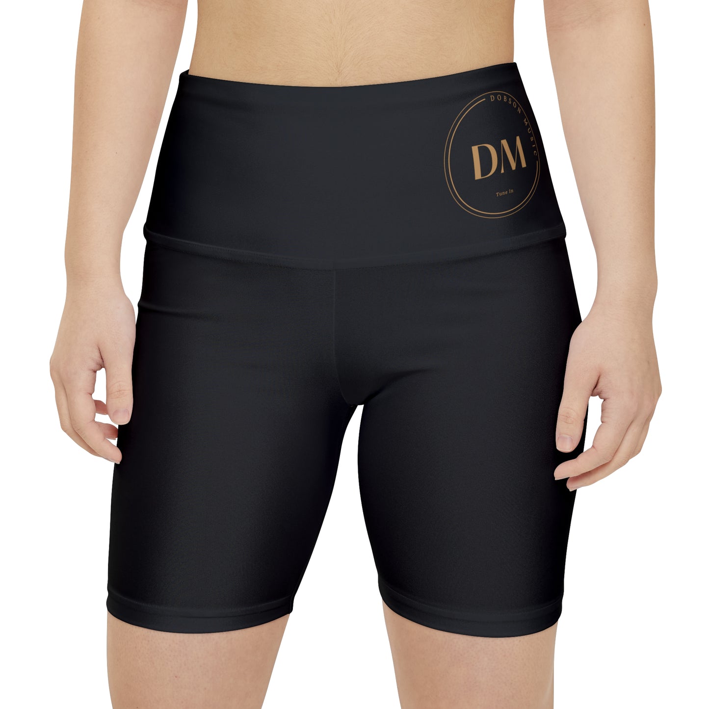 DM Women's Workout Shorts (AOP) - Black