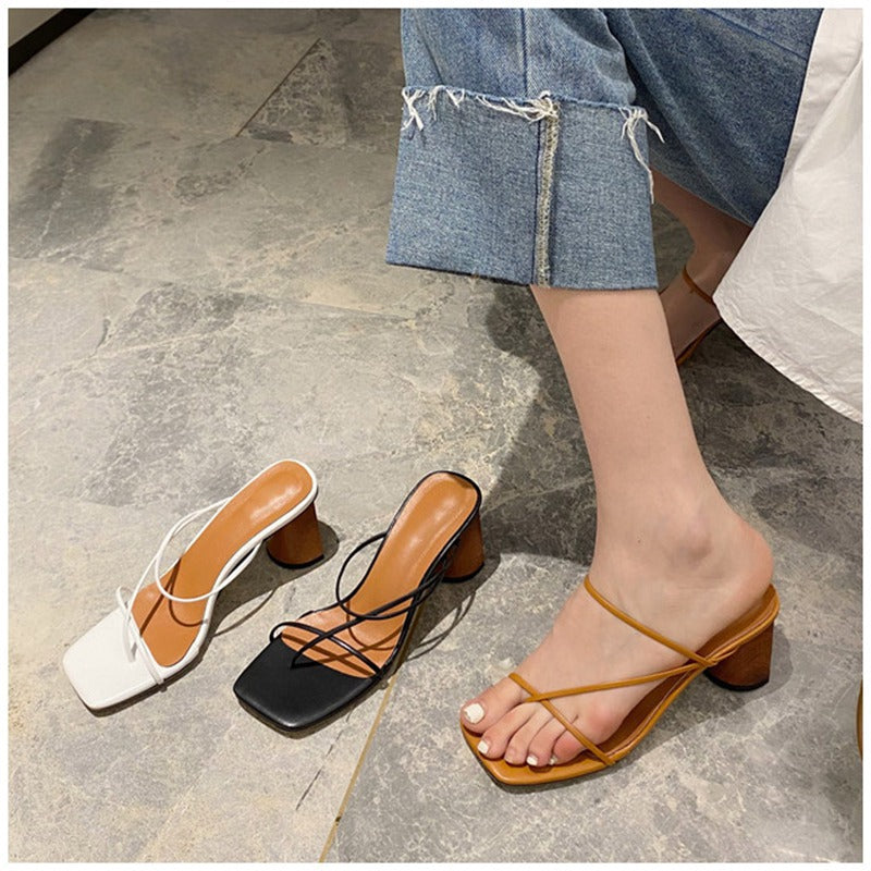 Simple Sandals Fashion Women's Shoes Thick Heel