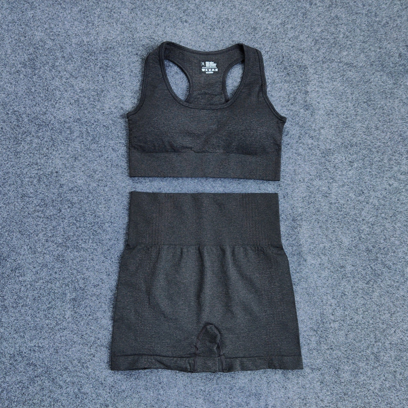 European And American Yoga Little Jacquard Seamless Fitness Suit