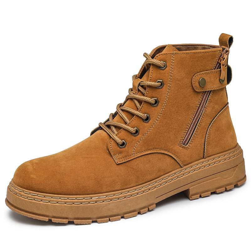 Round toe side zipper casual Martin boots