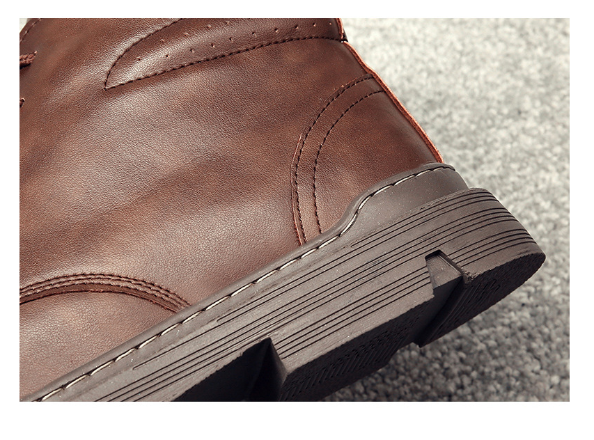 Casual Vintage Men's Warm Leather Martin Boots