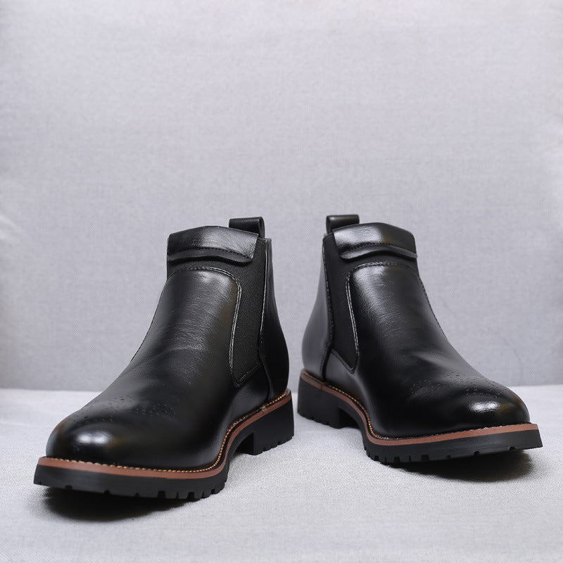 Men's Fashion Casual High Top Leather Boots