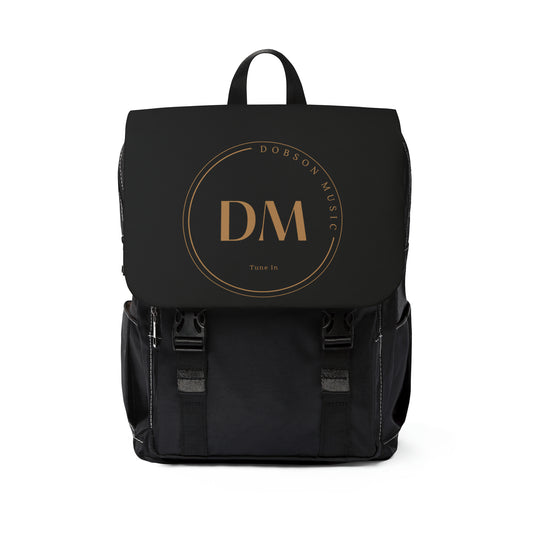 DM Unisex Casual Shoulder Backpack - Black