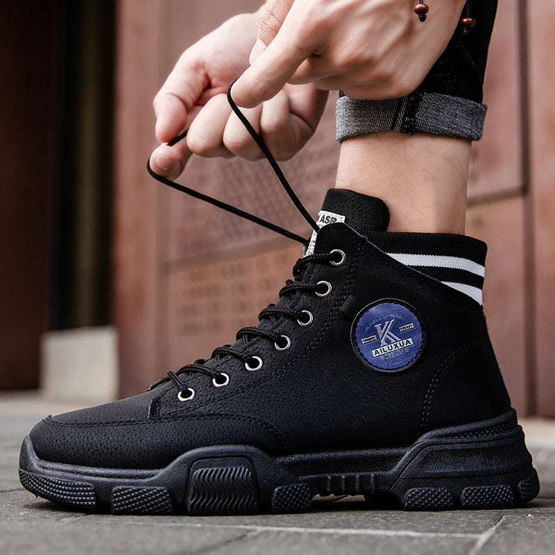 Men's high-top plus velvet padded Martin boots