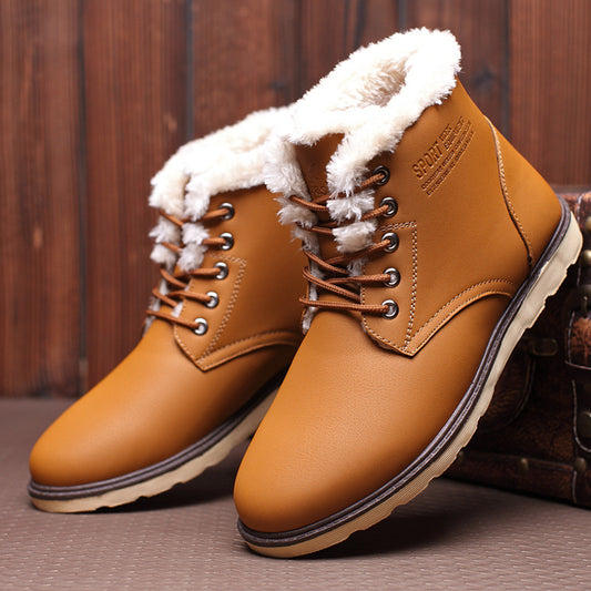 Men's high top and cashmere Martin boots