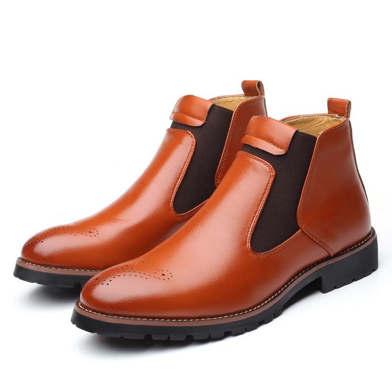 Men's Fashion Casual High Top Leather Boots