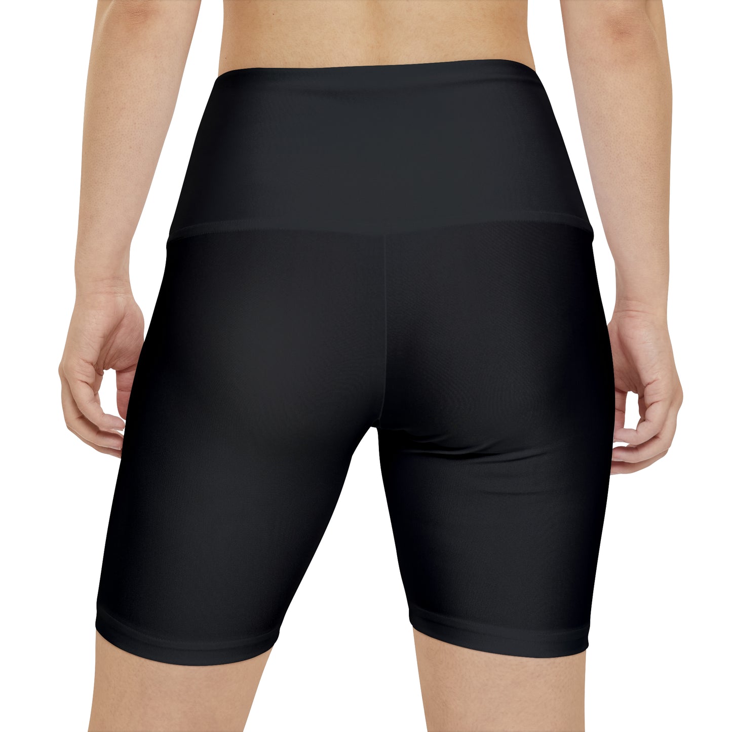 DM Women's Workout Shorts (AOP) - Black