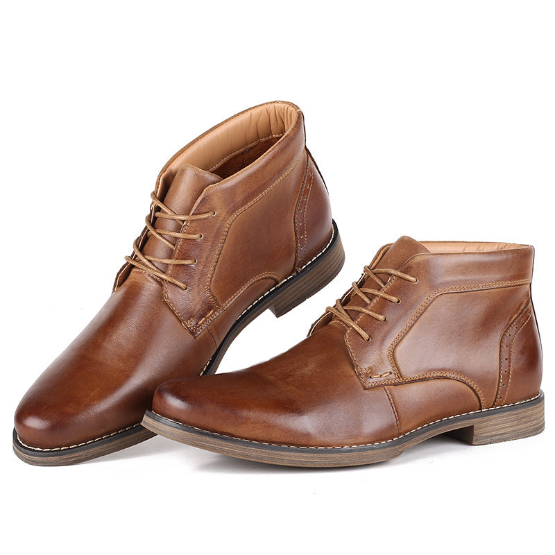 Men's Business Casual High Top British Lace-Up Martin Boots