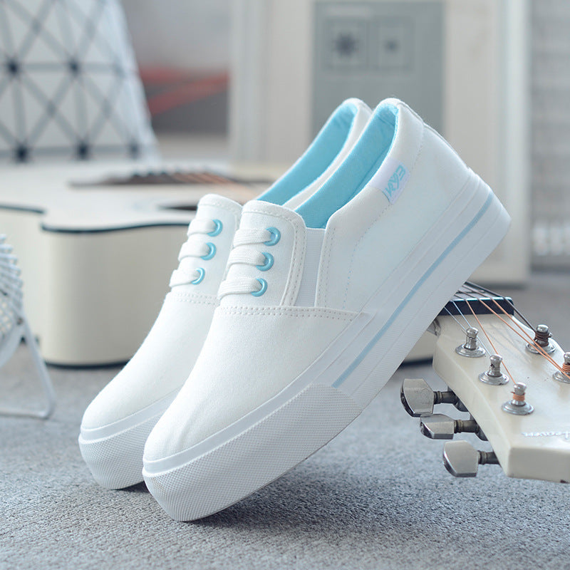 Summer Student Spring One-step Lazy  Flat White Shoes