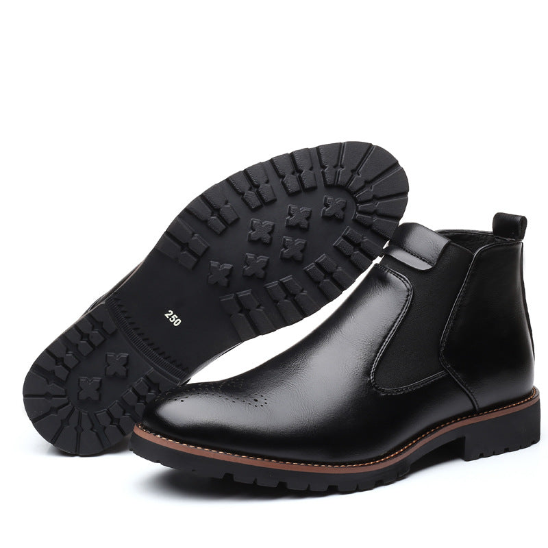 Men's Fashion Casual High Top Leather Boots