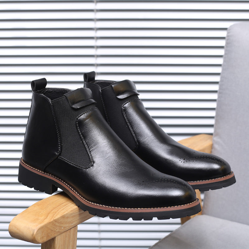 Men's Fashion Casual High Top Leather Boots