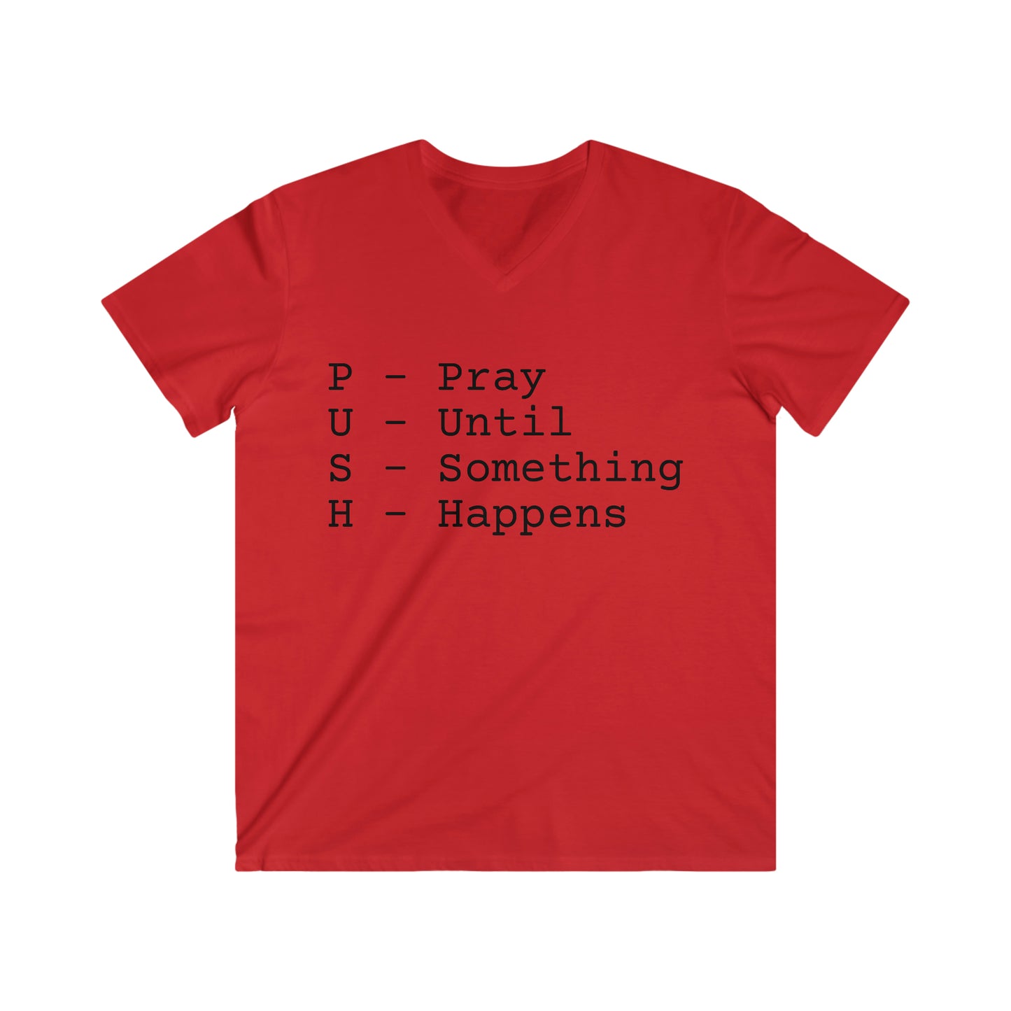 DM Men's Fitted V-Neck Short Sleeve Tee