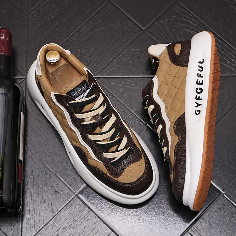 Sports Casual Color Blocking Printing Thick Soled Shoes
