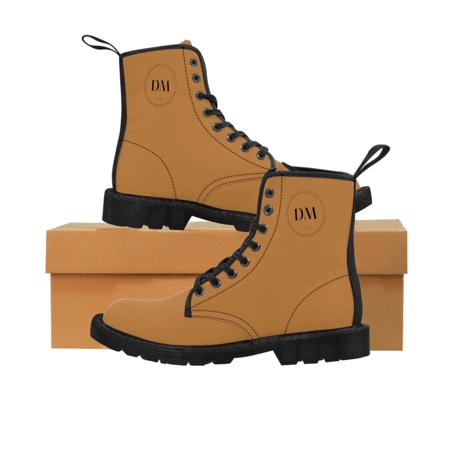 DM Women's Canvas Boots - Brown