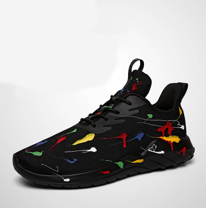 Flying woven breathable running shoes