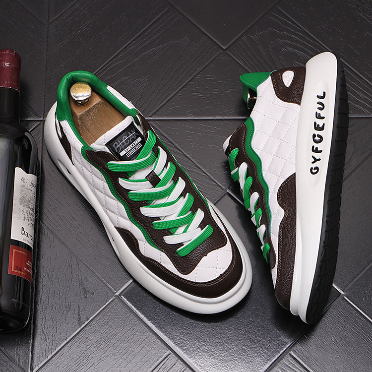 Sports Casual Color Blocking Printing Thick Soled Shoes