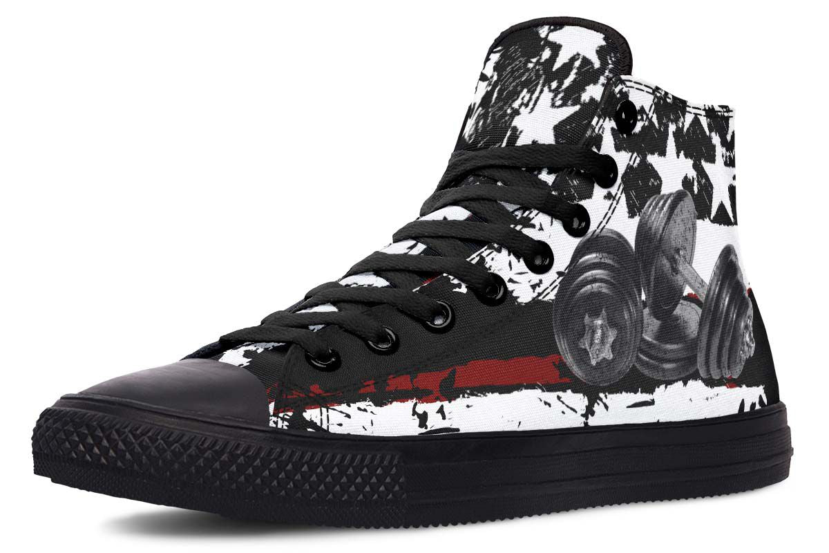 Men's And Women's Fashion Color Printing High-top Canvas Shoes