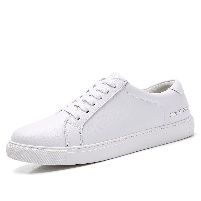 2021 Winter New Lady White Shoe Leather Shoes Casual Shoes Female Korean Students Wholesale Manufacturers