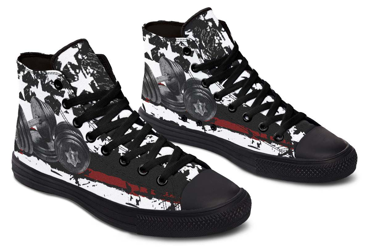 Men's And Women's Fashion Color Printing High-top Canvas Shoes