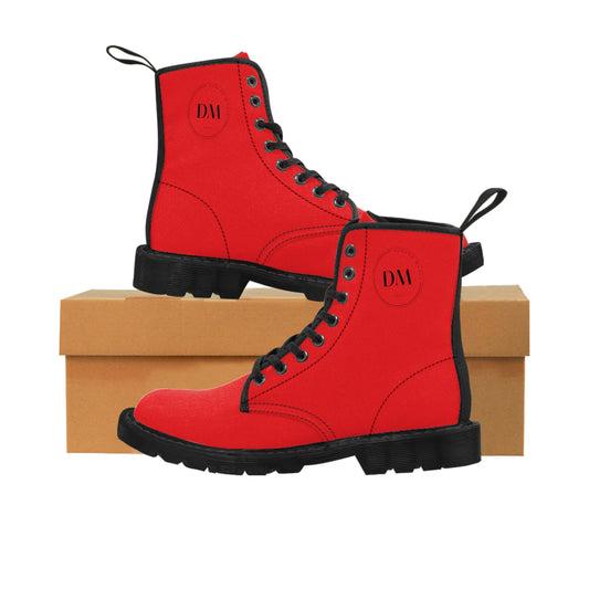 DM Women's Canvas Boots - Red