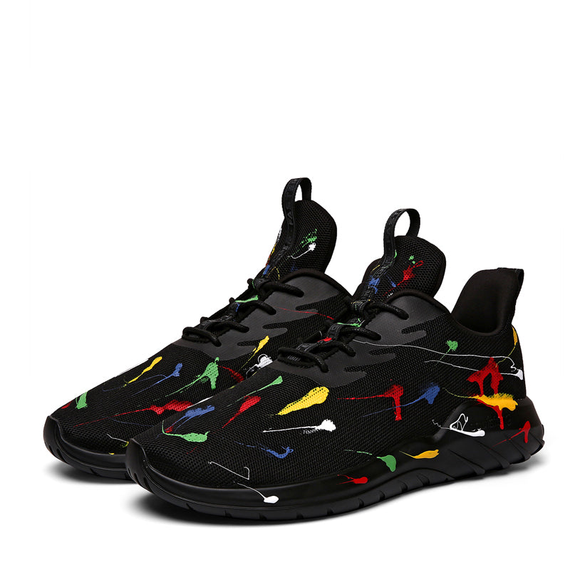 Flying woven breathable running shoes