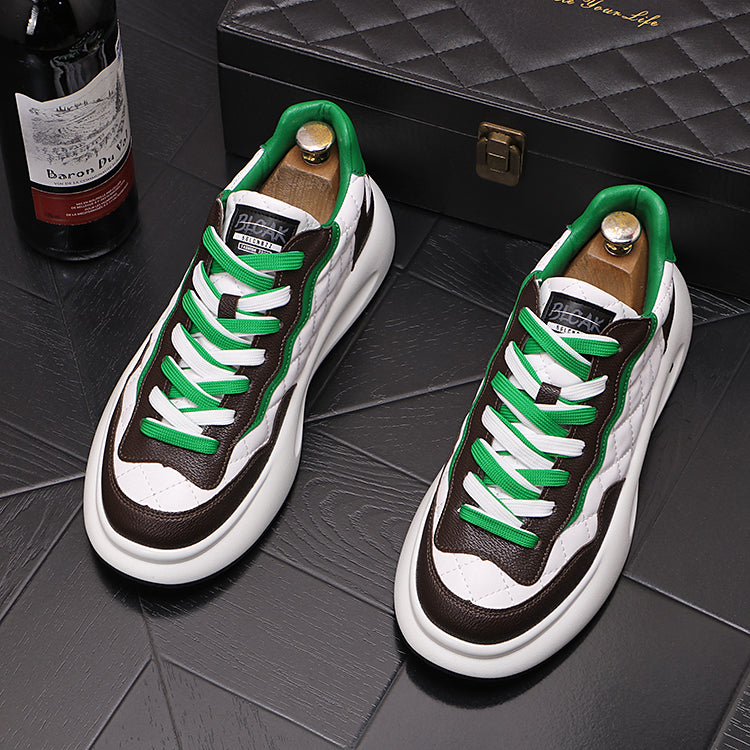 Sports Casual Color Blocking Printing Thick Soled Shoes