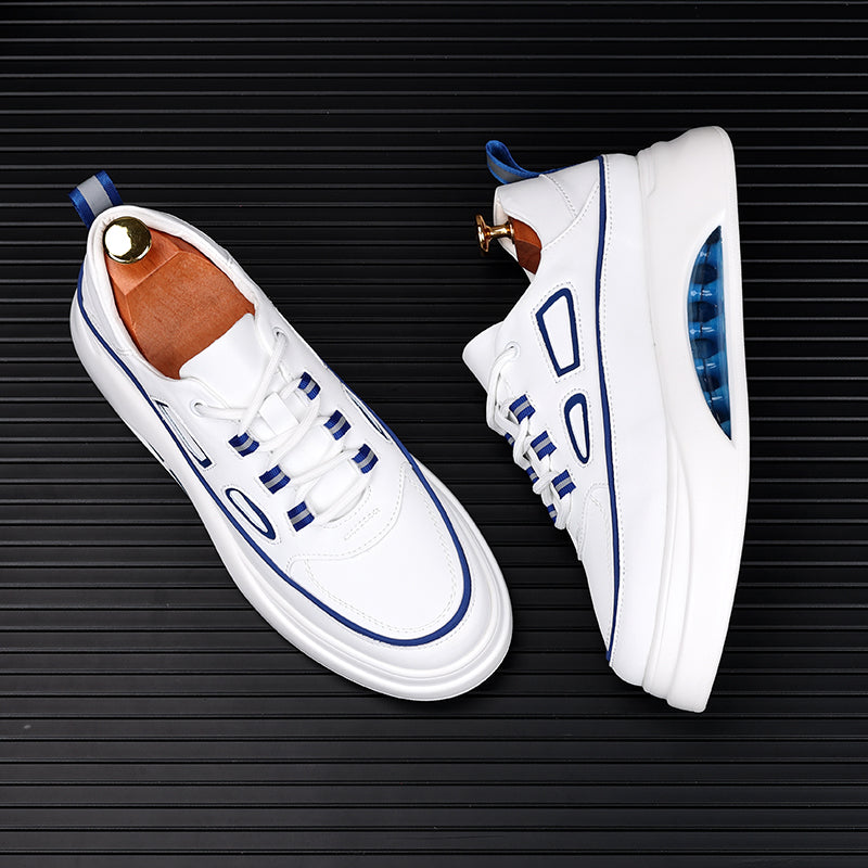 Men's Trendy White Shoes Thick Sole Inner Heightened Air Cushion