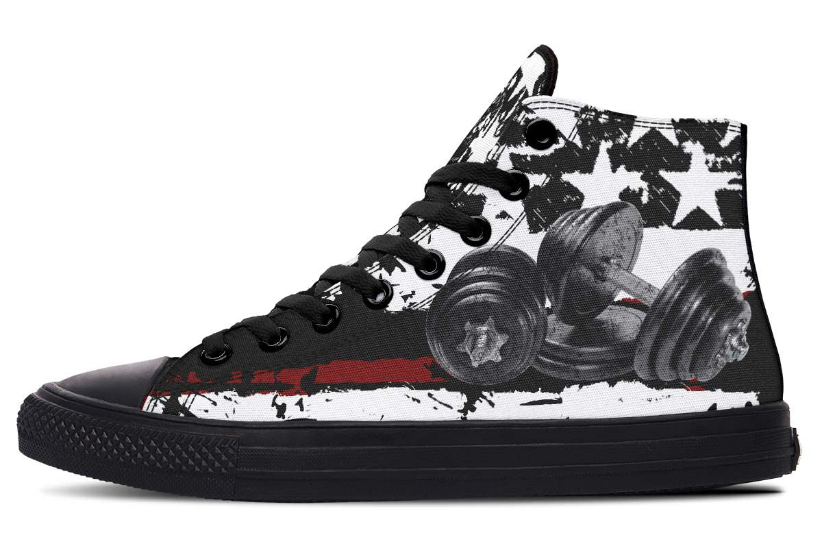 Men's And Women's Fashion Color Printing High-top Canvas Shoes