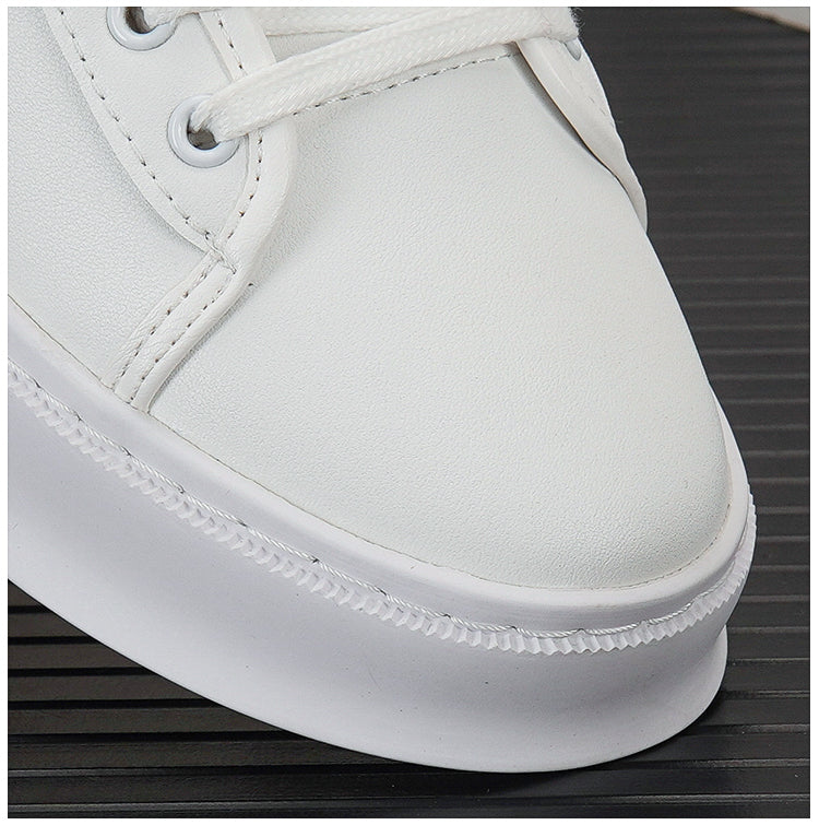 Men's White Boots Trendy Thick Bottom High Top