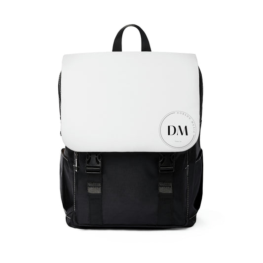 DM Unisex Casual Shoulder Backpack - White