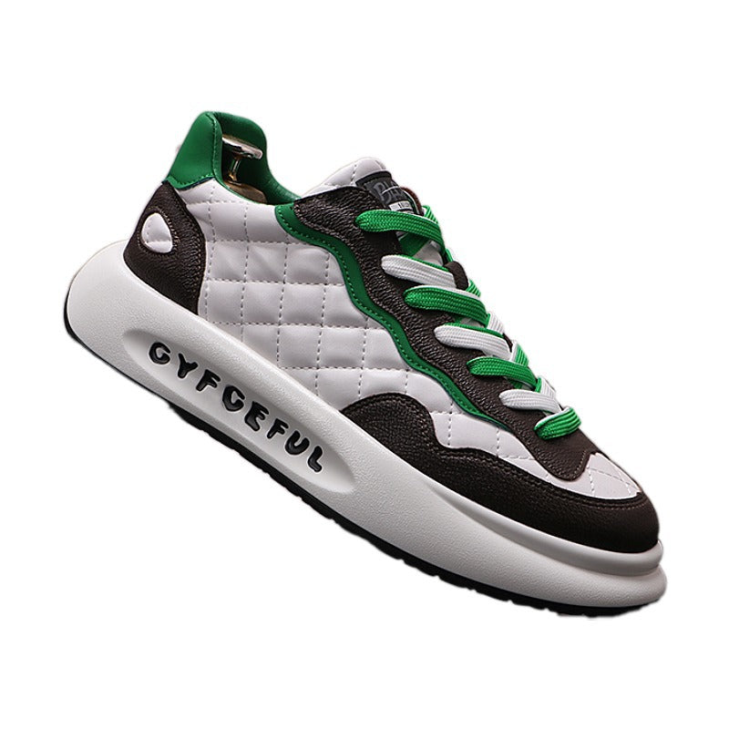 Sports Casual Color Blocking Printing Thick Soled Shoes