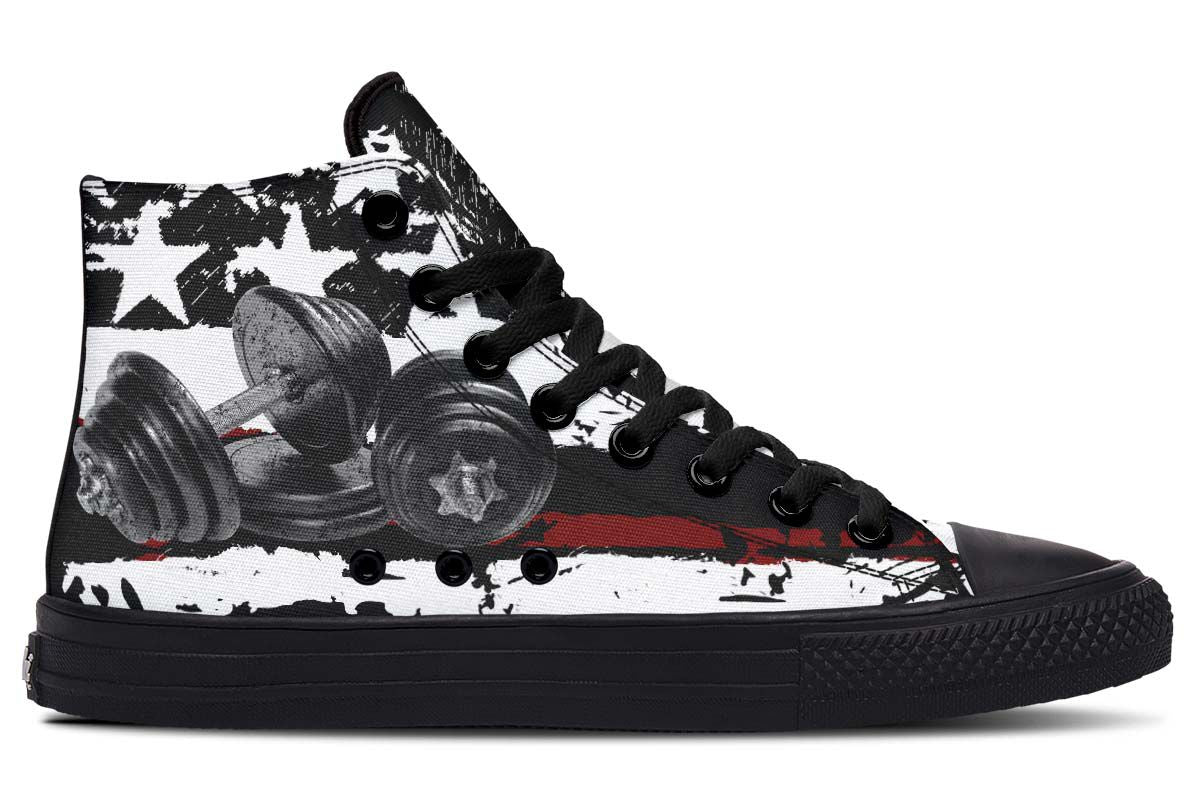 Men's And Women's Fashion Color Printing High-top Canvas Shoes