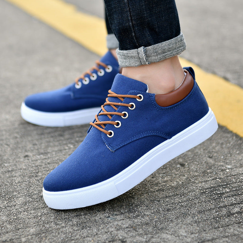 Casual Trendy Shoes Low-top Lace-up Canvas Shoes Breathable