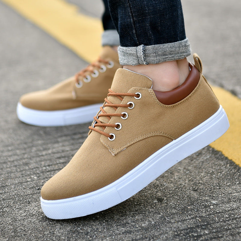 Casual Trendy Shoes Low-top Lace-up Canvas Shoes Breathable