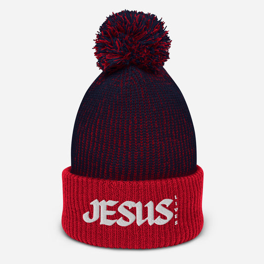 DM - Jesus Lives Pom-Pom Beanie
