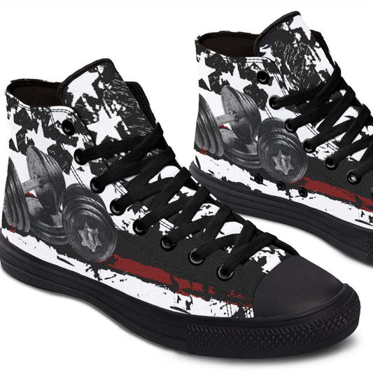 Men's And Women's Fashion Color Printing High-top Canvas Shoes