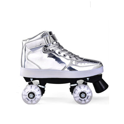 led rechargeable double row roller skates